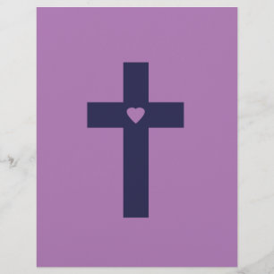 Prospectus 21,6 Cm X 24,94 Cm Une croix avec un cœur Art d'amour sacré
