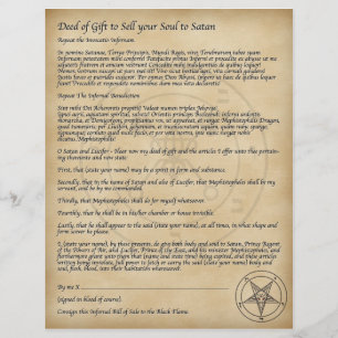 Prospectus 21,6 Cm X 24,94 Cm Vends ton âme à Satan !