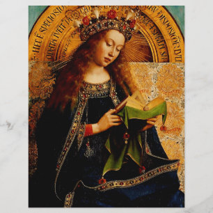 Prospectus 21,6 Cm X 24,94 Cm Vierge Marie par Jan van Eyck