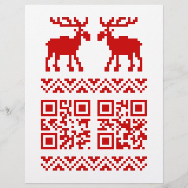 Prospectus 21,6 Cm X 24,94 Cm Vilain Sweater QR Code Bonne année! (Devant)