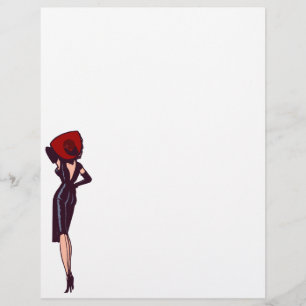 Prospectus 21,6 Cm X 24,94 Cm Vintage Gorgeous Glamor Girl Retro Pinup