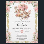 Prospectus 21,6 Cm X 24,94 Cm Vintage Rose Floral Rose High Tea Party Anniversai<br><div class="desc">Personnalisez facilement et rapidement ces prospectus vintages d'invitation à la fête du thé. Cliquez simplement sur le bouton customiser pour modifier les textes, modifier les polices et les couleurs des polices. Doté d'une jolie théière et d'une tasse de thé vintages, de belles roses roses rousses et d'une bordure d'or antique....</div>