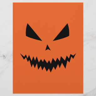 Prospectus 21,6 Cm X 24,94 Cm Visage de Jack O'Lantern cool et effrayant pour fl
