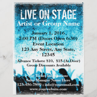 Prospectus 21,6 Cm X 24,94 Cm Vivez Sur Scène Blue Worth Flyer