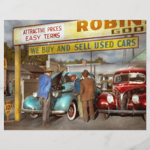 Prospectus 21,6 Cm X 24,94 Cm Voiture - d'occasion - Le terrain de vente 1939