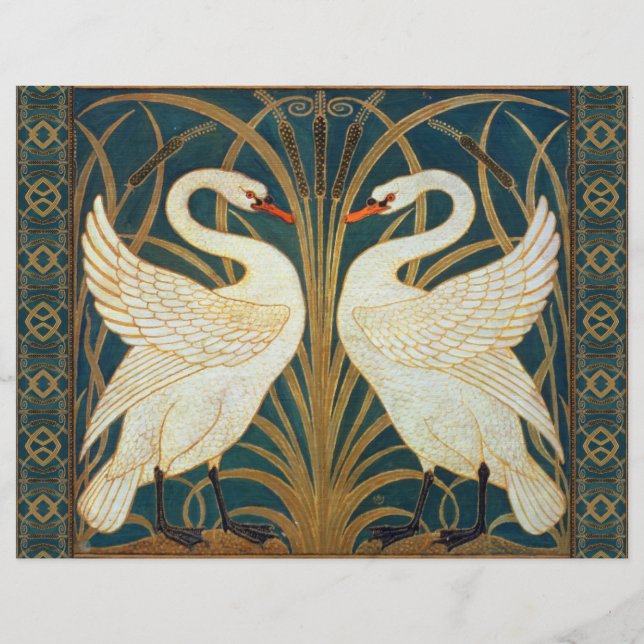 Prospectus 21,6 Cm X 24,94 Cm Walter Crane Swan (Devant)