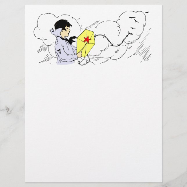 Prospectus 21,6 Cm X 24,94 Cm Windy Kite Flying Day Flyer Modèle (Devant)