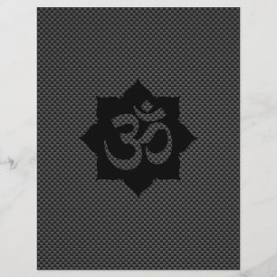 Prospectus 21,6 Cm X 24,94 Cm Yoga de spiritualité de Lotus de symbole d'OM dans