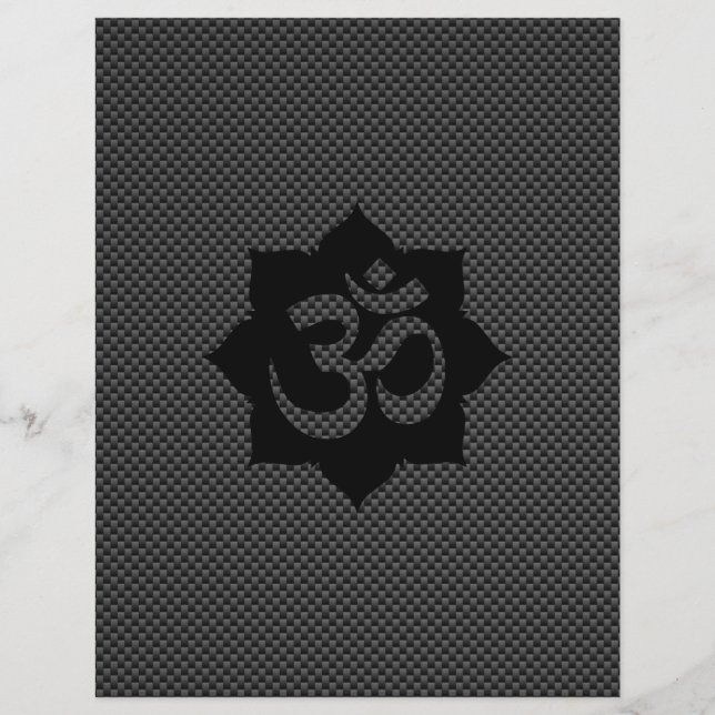 Prospectus 21,6 Cm X 24,94 Cm Yoga de spiritualité de Lotus de symbole d'OM dans (Devant)