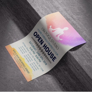 Prospectus 21,6 Cm X 24,94 Cm Yoga Instructor Studio Méditation Poche Open House