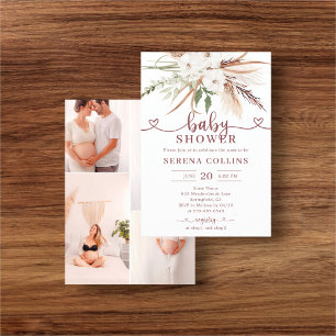 Prospectus Boho Heart Calligraphy Baby shower photo