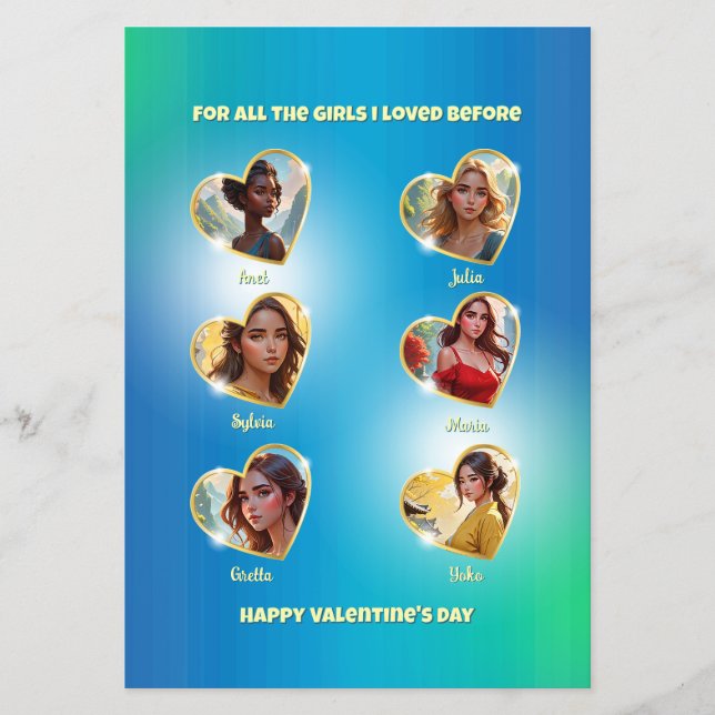 Prospectus Carte de Saint Valentin pour un Bachelorette (Devant)