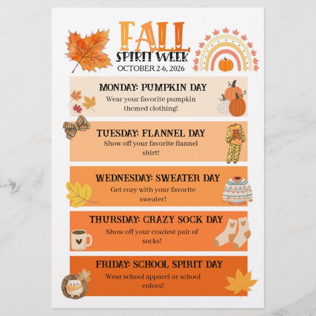 Prospectus Flyer de la Semaine de l'Esprit Automne, Semaine d (Devant)