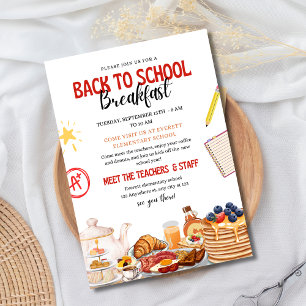 Prospectus Flyer pour le petit déjeuner de rentrée scolaire,