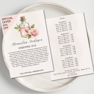 Prospectus Huiles essentielles de rose naturelle Fleur floral