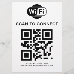 Prospectus Mot de passe Wifi   Analyse du code QR pour se con