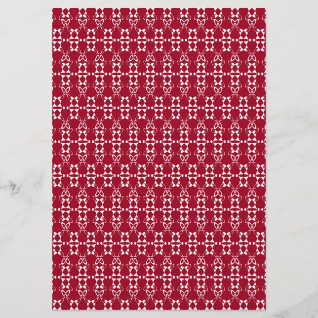 Prospectus Motif géométrique rouge rétro (Devant)