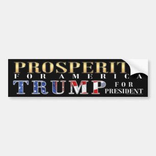 Prospérité pour l'Amérique Sticker pare-chocs D
