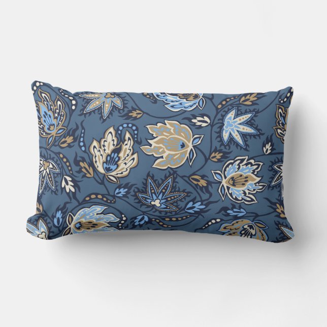 Protea Batik Fleur tropicale Lumbar Coussins (Recto)