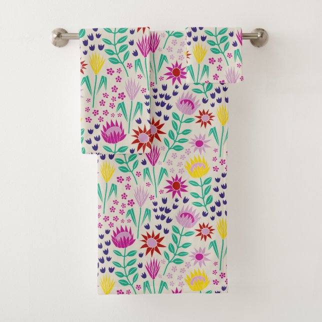 Protea Floral Block Imprimer Lampes Millefleur (En situation)