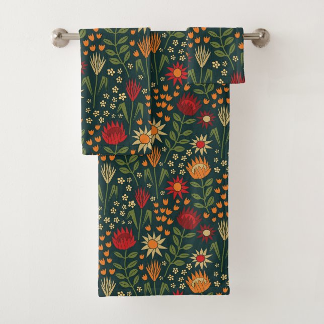 Protea Floral Block Imprimer Millefleur darnes (En situation)