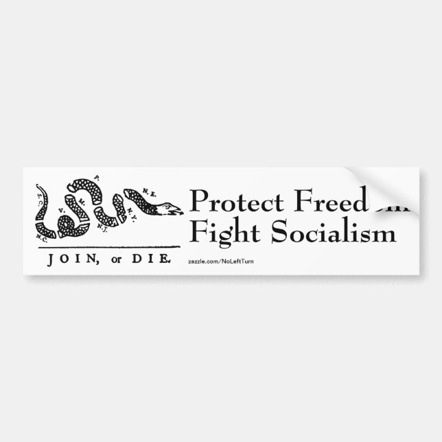Protect Freedom Fight Socialism Bumper Sticker (Devant)