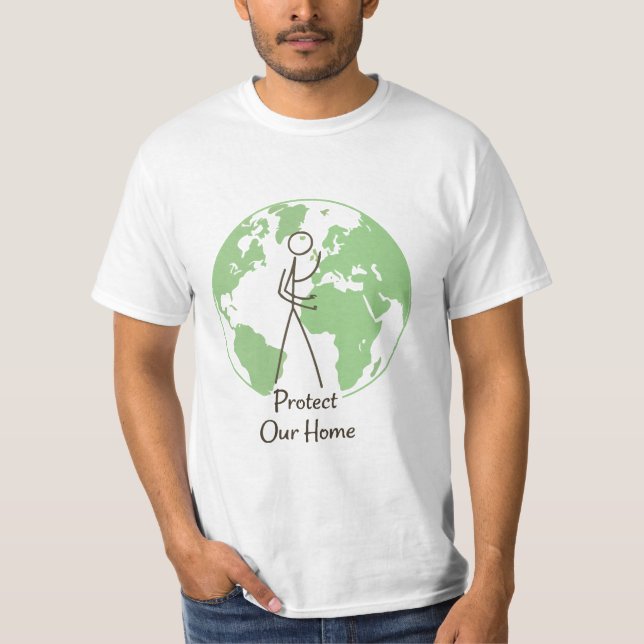Protect Our Home" Earth T-Shirt | Environmental Co (Devant)