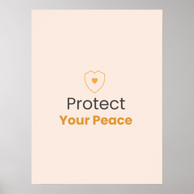Protect Your Peace – Minimal Quote Poster (Devant)