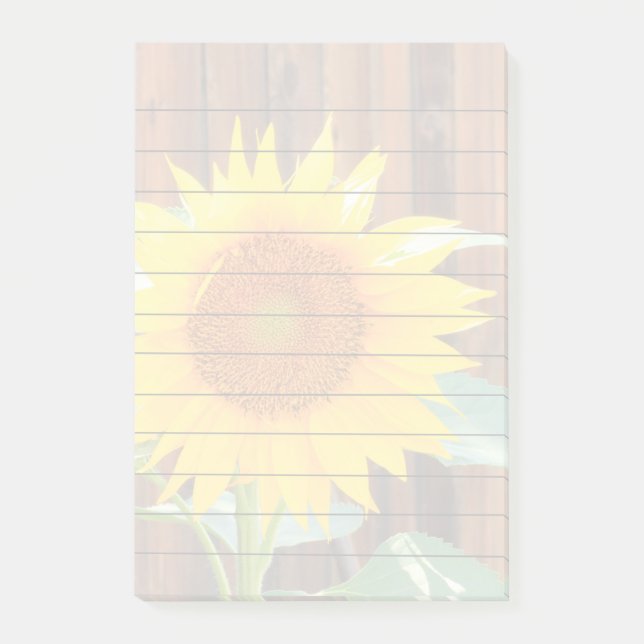 Protection de notes de post-it de la fleur 4x6 de (Devant)