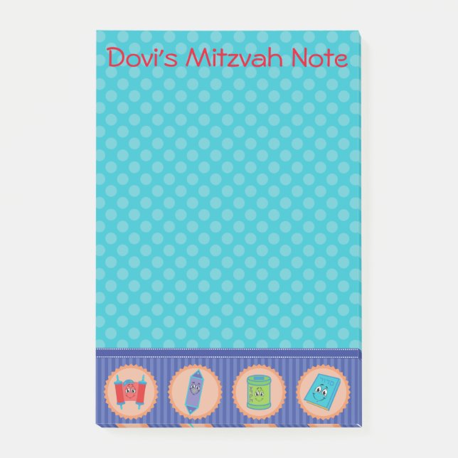 Protection de post-it de note de Mitzvah (Devant)