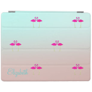 Protection iPad Adorable Flamants roses Roses Dans L'Amour Personn