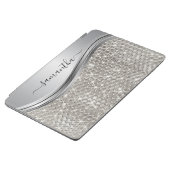 Protection iPad Air Boule de glam étincelante en argent Métal personna (Côté)