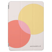 Protection iPad Air Cercles Abstraits modernes Rouge Jaune Rose Minima (Devant)