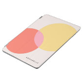 Protection iPad Air Cercles Abstraits modernes Rouge Jaune Rose Minima (Côté)
