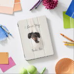 Protection iPad Air Couvercle d'air pour chien de compagnie customisé<br><div class="desc">Le design présente le plus beau petit Dashshund dans une couverture suspendue.  Idéal cadeau pour vous-même ou les autres pour toute occasion spéciale.</div>
