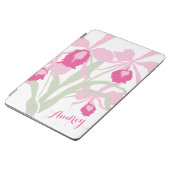 Protection iPad Air Couvercle stylisée cattleya d'orchidée rose nom d' (Côté)