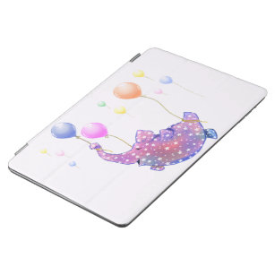 Protection iPad Air Eléphant étoilé mignon avec des ballons colorés