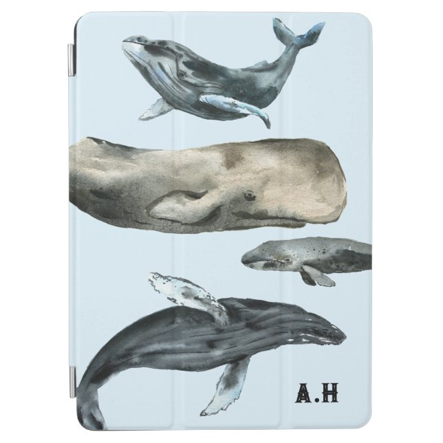 Protection iPad Air Flurry de baleines (Devant)