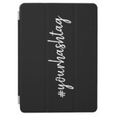 Protection iPad Air Hashtag | Script moderne tendance Noir (Devant)