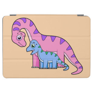 Protection iPad Air Illustration D'Un Brachiosaurus Mère Et Enfant.
