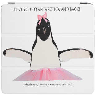Protection iPad Air Je t'aime en Antarctique et en arrière ! Carnet à 