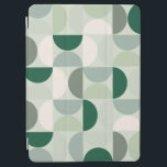Protection iPad Air Mid Century Moderne Abstrait Motif Sage Green<br><div class="desc">Motif moderne du milieu du siècle - formes géométriques abstraites - motif minimaliste en vert sauge.</div>