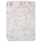 Protection iPad Air Monogramme rose en marbre doré (Devant)