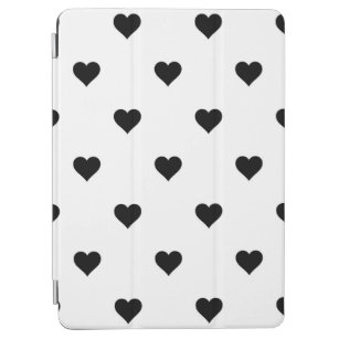 Protection iPad Air Noir et blanc mignon Motif de coeur simple
