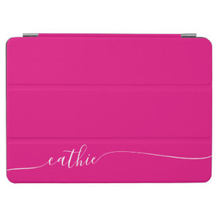 Protection iPad Air Nom du style de signature de la signature rose cha