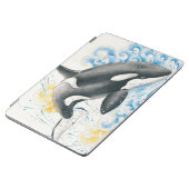 Protection iPad Air Orca Tiller Whale Jumer dans les vagues Aquarelle (Côté)