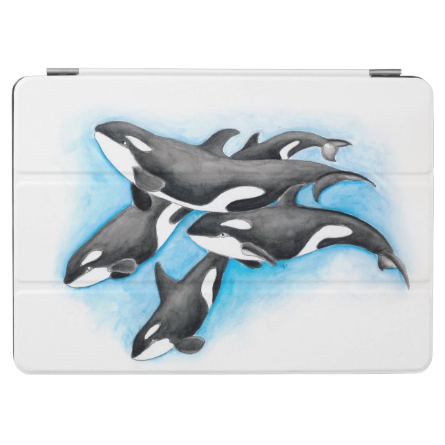 Protection iPad Air orques en bleu (Horizontal)