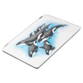 Protection iPad Air orques en bleu (Côté)