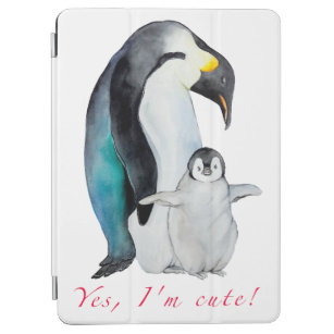 Protection iPad Air Pingouins empereurs d'aquarelle mignons