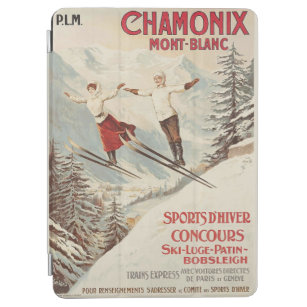 Protection iPad Air Poster de ski Vintage de Chamonix Mont Blanc